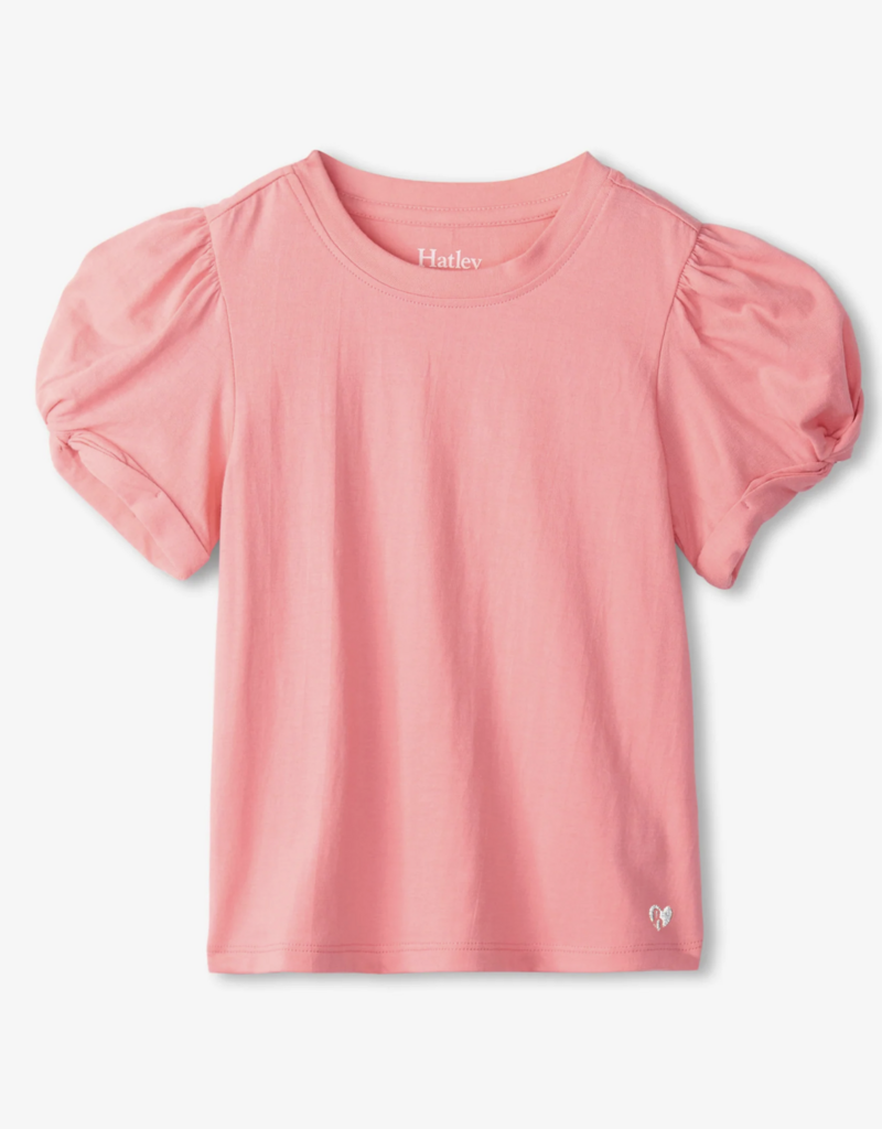 Hatley Kids apricot blush twisted sleeve tee