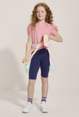 Hatley Kids apricot blush twisted sleeve tee
