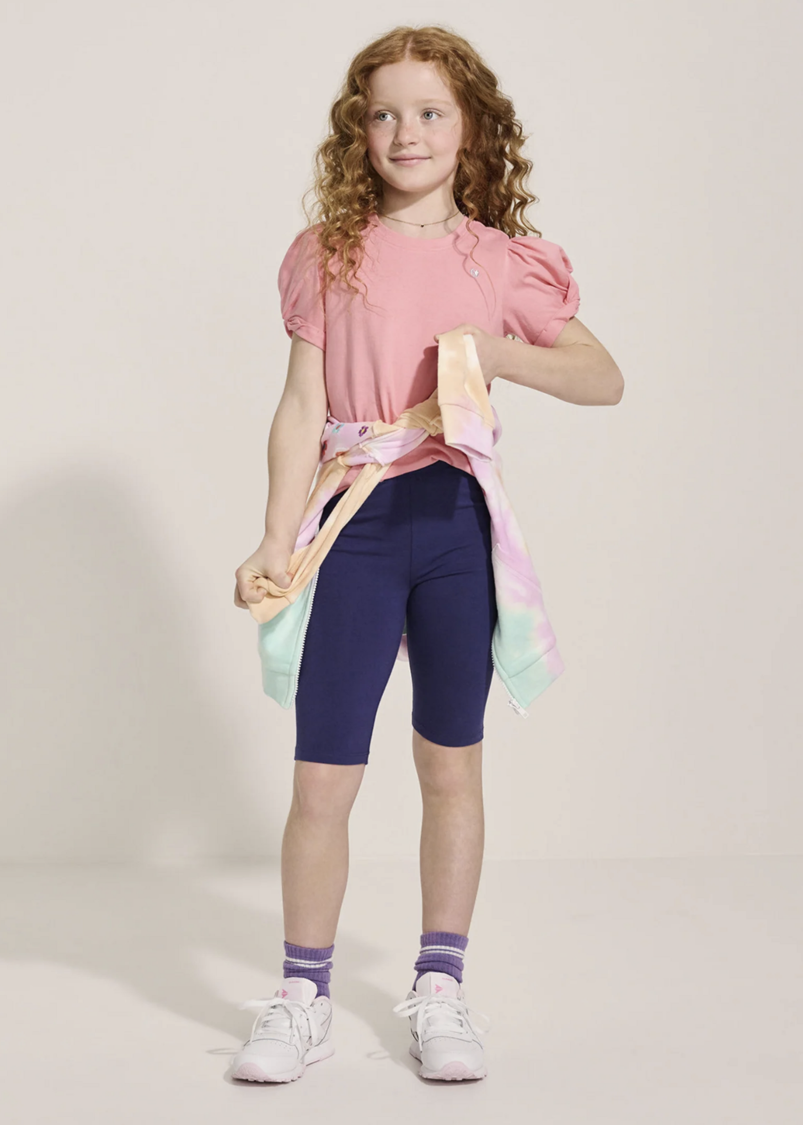 Hatley Kids apricot blush twisted sleeve tee