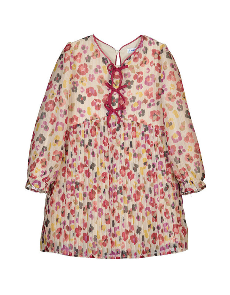 Mayoral Cherry Pleated Printed Dress