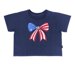Feather 4 Arrow Boxy Navy Tee Bow