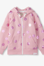 Hatley Kids blossom raw edge hoodie