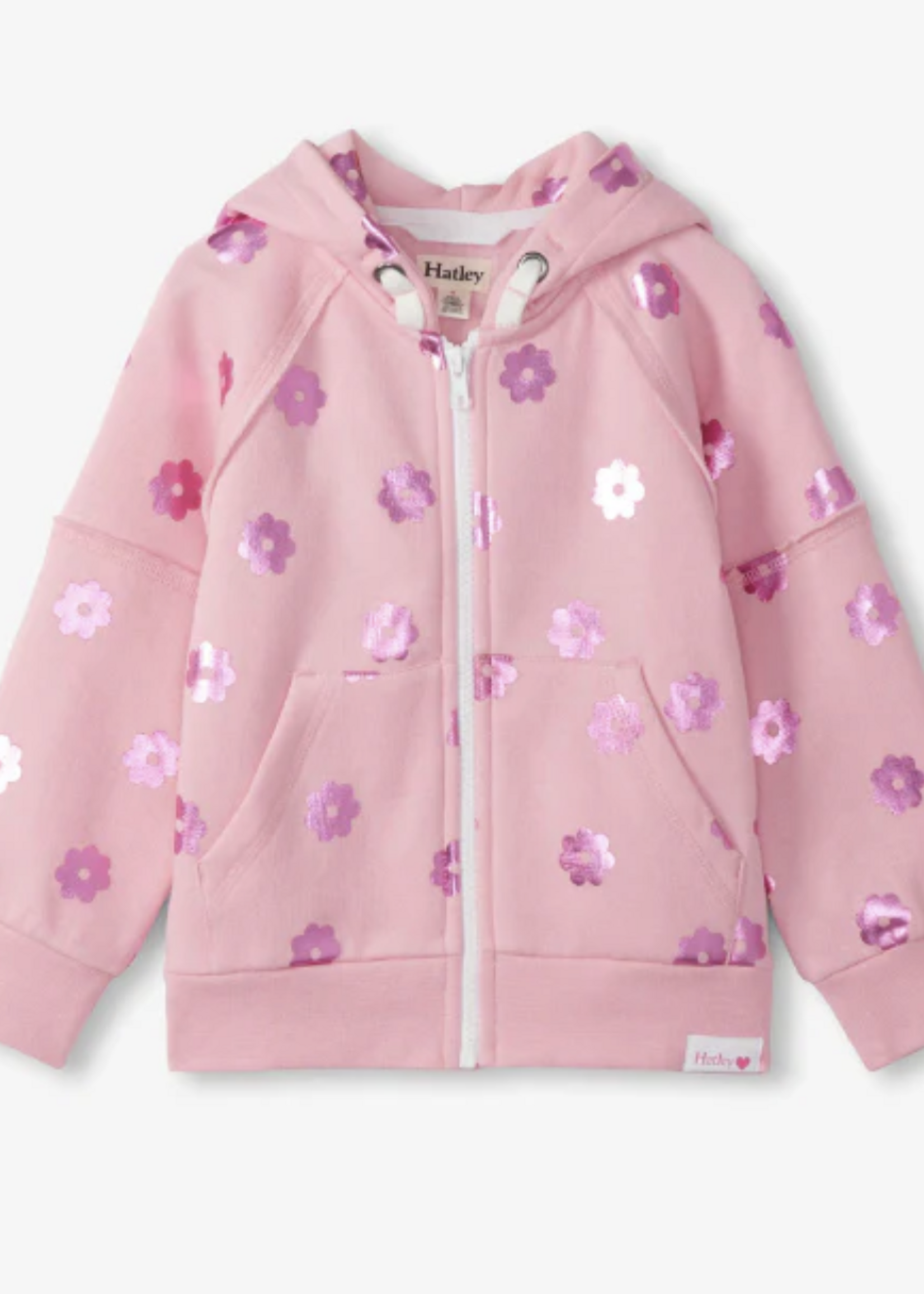 Hatley Kids blossom raw edge hoodie