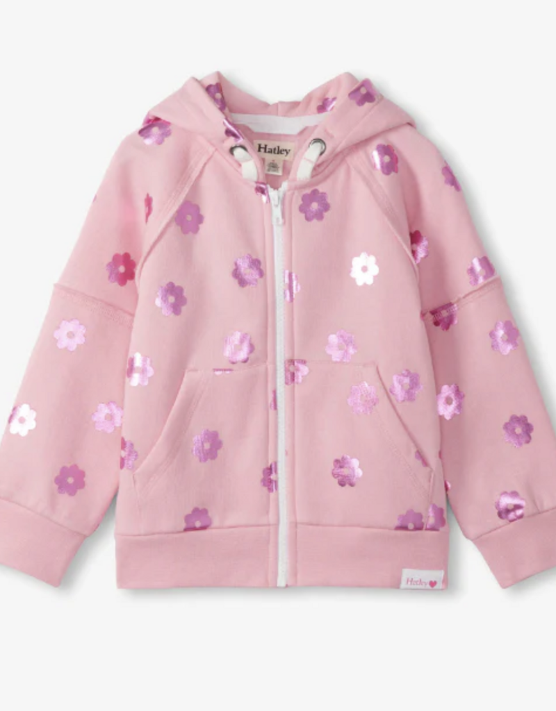 Hatley Kids blossom raw edge hoodie