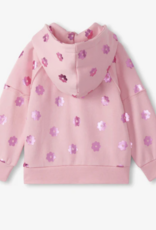 Hatley Kids blossom raw edge hoodie