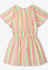 Hatley Kids neon summer stripes woven play dress