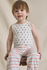 Pink Chicken Baby Sleeveless Peekaboo Set Sailboats