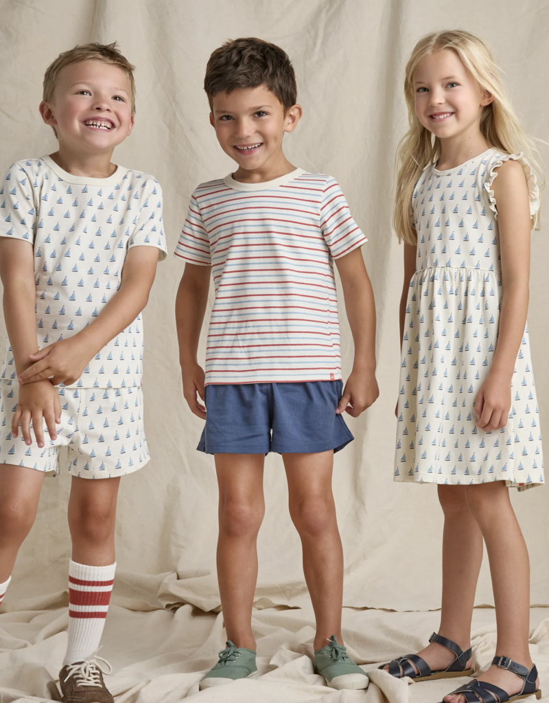 Pink Chicken Sunny Ruffle Dress Sailboats