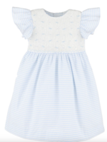 Luli & Me Plumeti Stripes Bishop Blue Dress