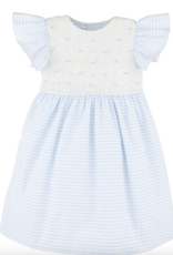 Luli & Me Plumeti Stripes Bishop Blue Dress