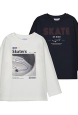 Mayoral Skater L/S Tee Cream or Navy