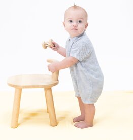 Angel Dear Micro Gingham Blue Blizzard Polo Shortie