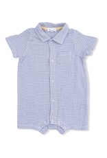 Angel Dear Micro Gingham Blue Blizzard Polo Shortie