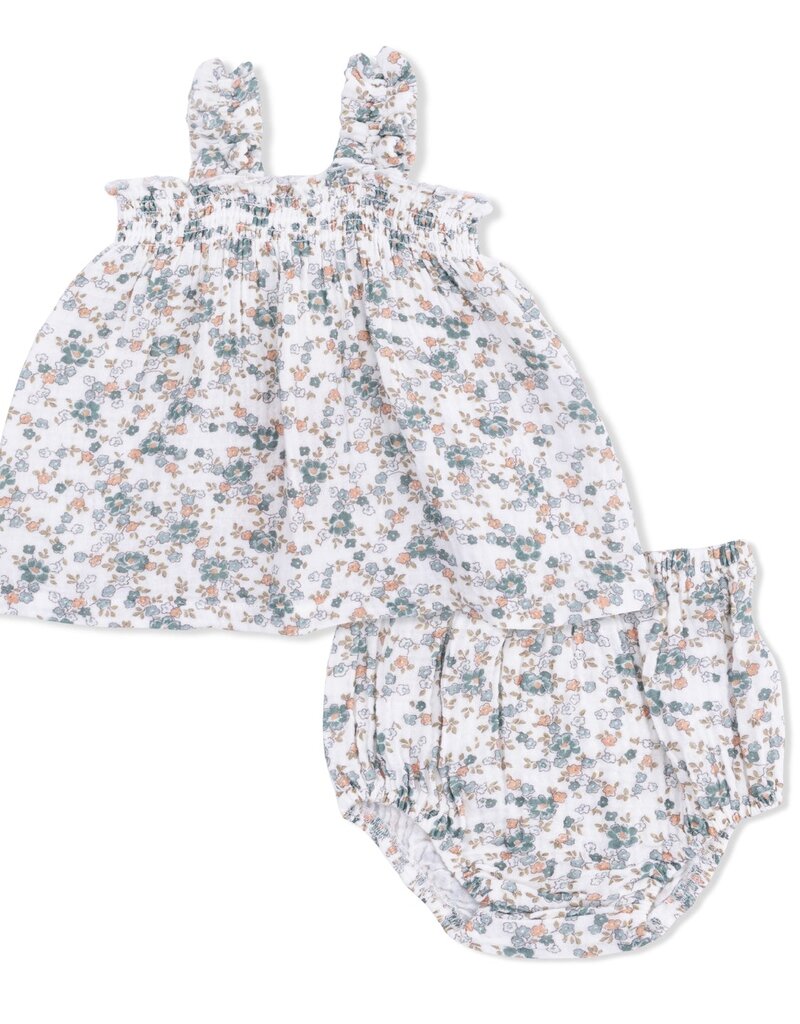 Angel Dear Camille Floral Ruffly Strap Top w/Bloomer