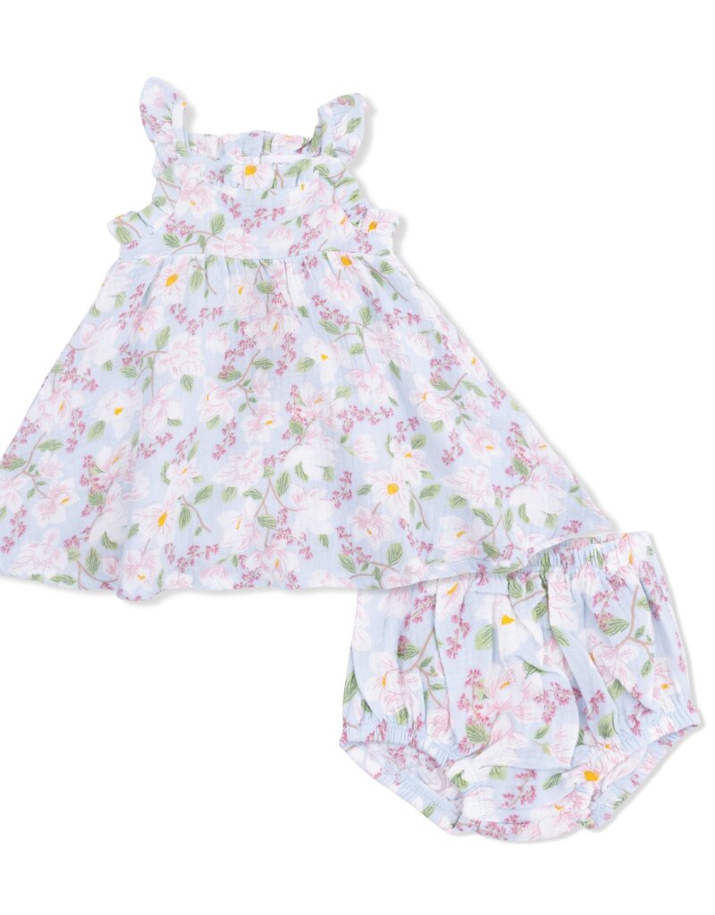 Angel Dear Magnolias Paperbag Ruffle Sundress w/Bloomer