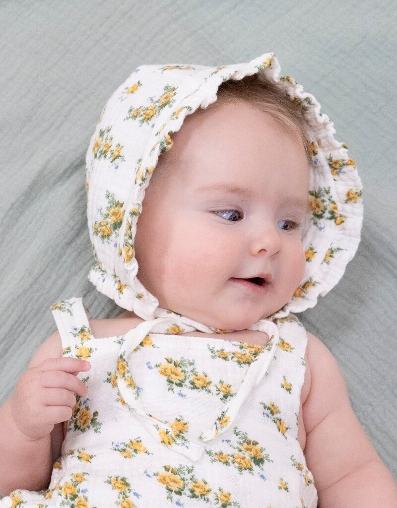 Angel Dear Sunshine Roses Ruffle Bonnet
