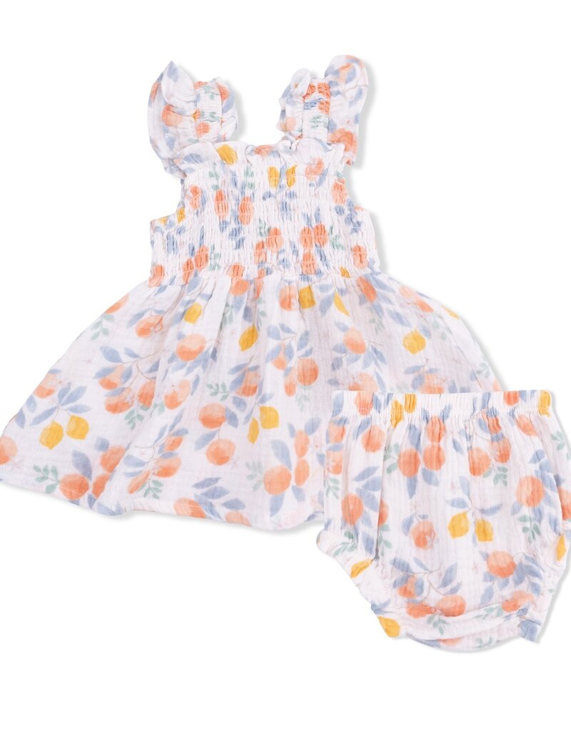 Angel Dear Citrus Floral Baby Doll Tunic Bloomer Set
