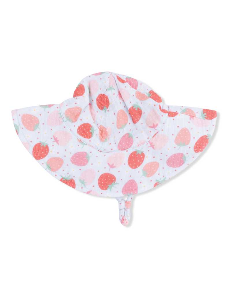 Angel Dear Strawberry Bliss Wide Brim Sun Hat