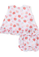 Angel Dear Strawberry Bliss Ruffle Back Top w/Bloomer