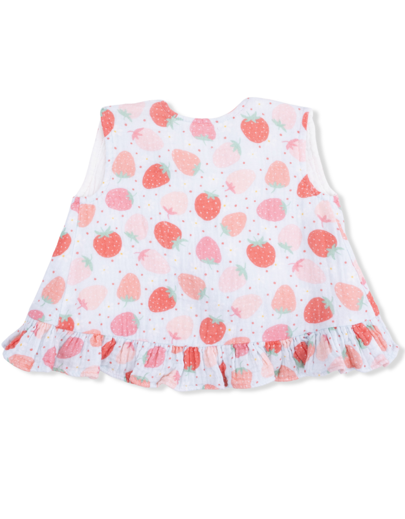 Angel Dear Strawberry Bliss Ruffle Back Top w/Bloomer