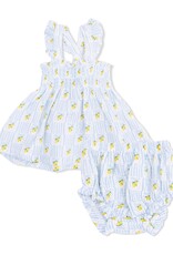 Angel Dear Lovely Lemons Smocked Top w/Bloomer