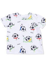 Angel Dear Soccer Balls Playing Blue Crew Neck Tee w/Cargo Short