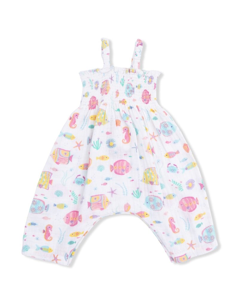 Angel Dear Sunny Coral Reef Fish Smocked Romper