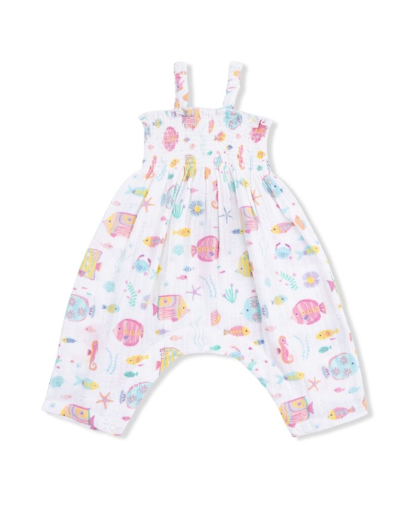 Angel Dear Sunny Coral Reef Fish Smocked Romper