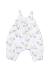 Angel Dear Palm Trees and Rainbows Tie Back Romper
