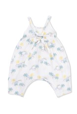 Angel Dear Palm Trees and Rainbows Tie Back Romper