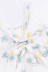 Angel Dear Palm Trees and Rainbows Tie Back Romper