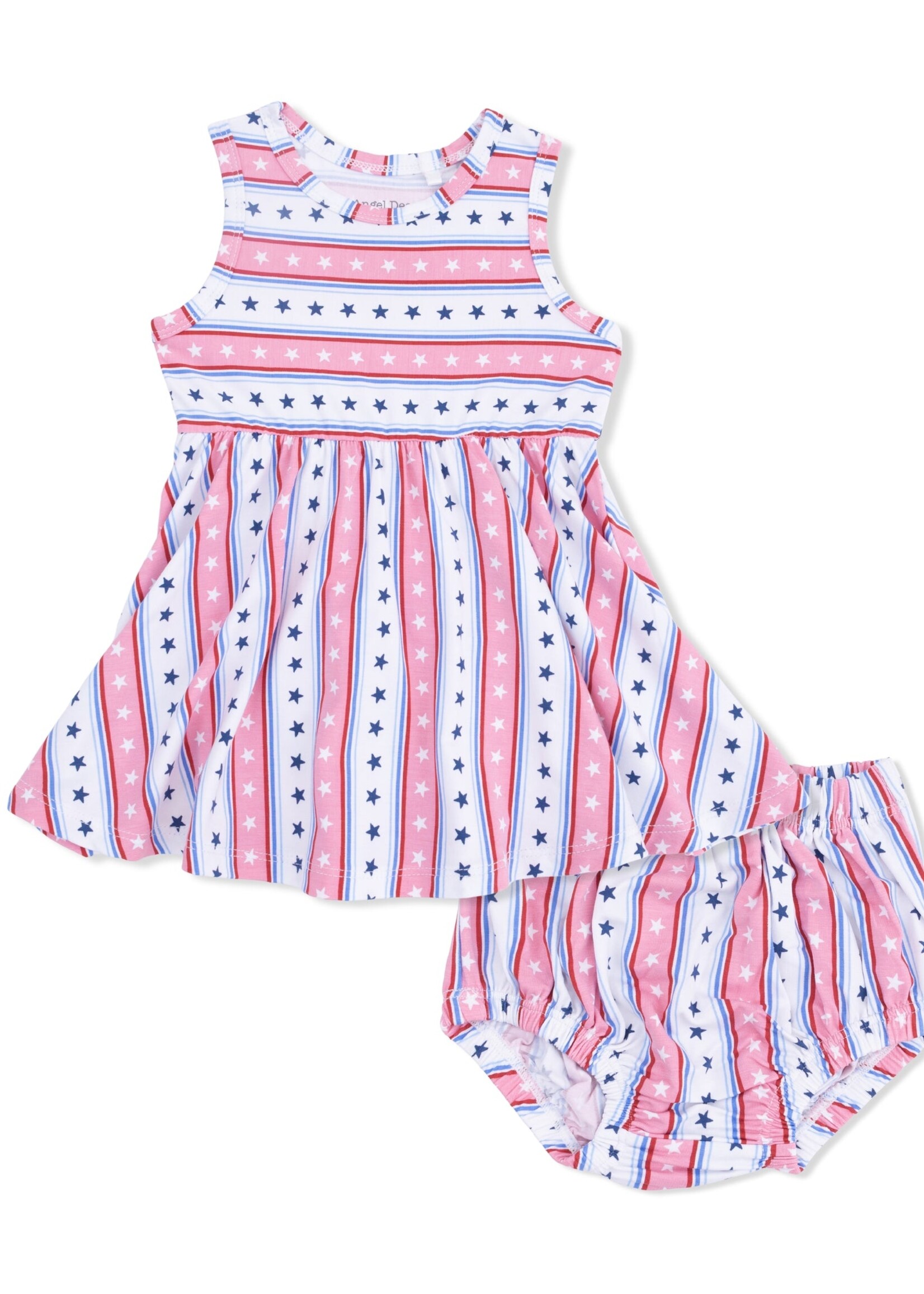 Angel Dear Stars and Stripes Tank Dress w/Bloomer