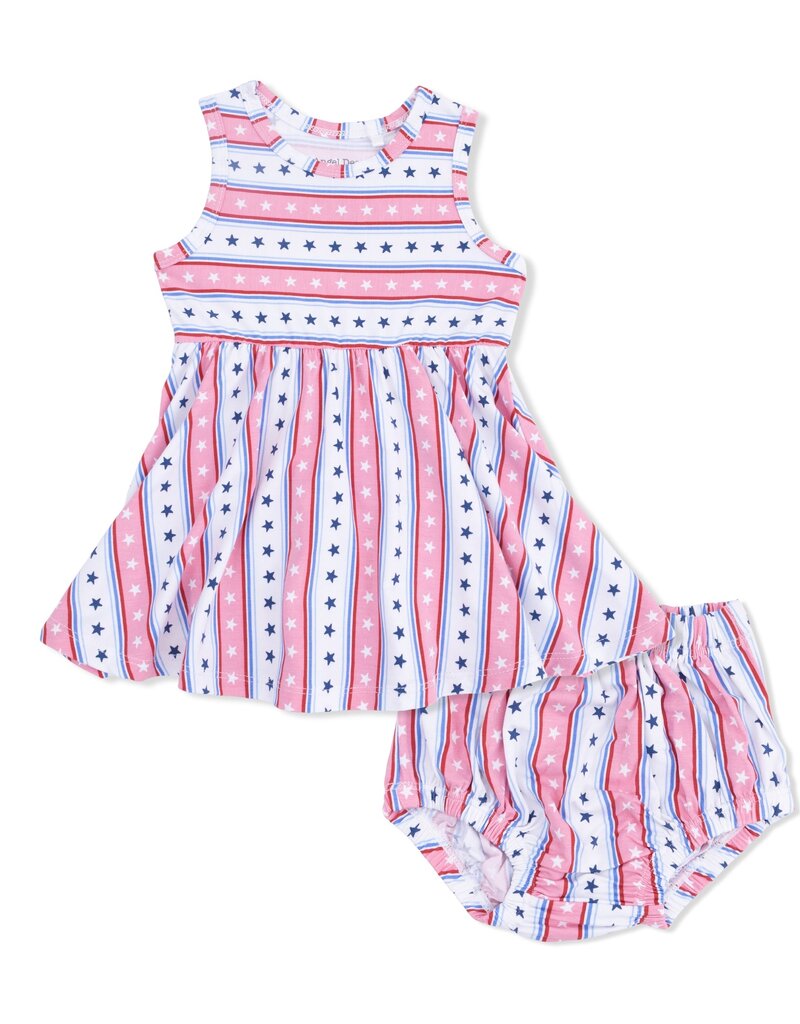 Angel Dear Stars and Stripes Tank Dress w/Bloomer