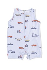 Angel Dear Construction Vehicles Sleeveless Shortie Romper