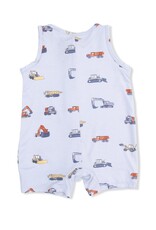 Angel Dear Construction Vehicles Sleeveless Shortie Romper