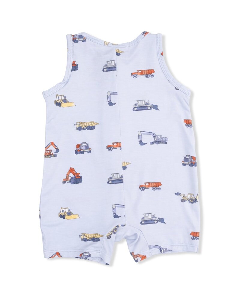 Angel Dear Construction Vehicles Sleeveless Shortie Romper