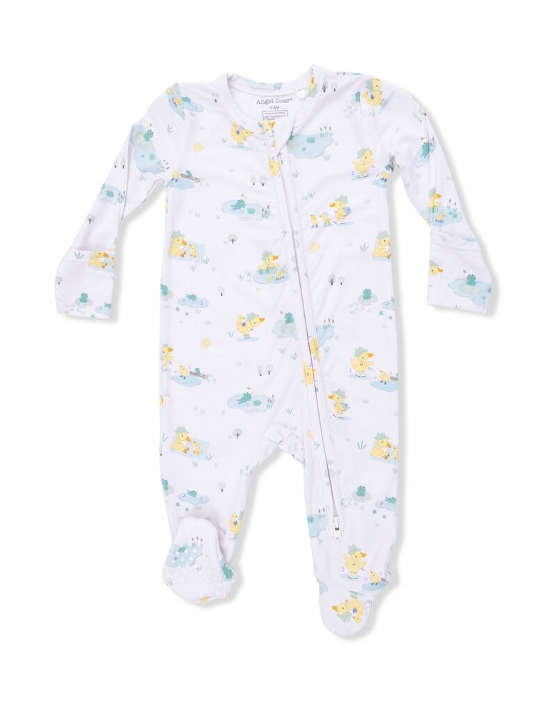 Angel Dear Frog and Duck Pond 2 Way Zipper Footie