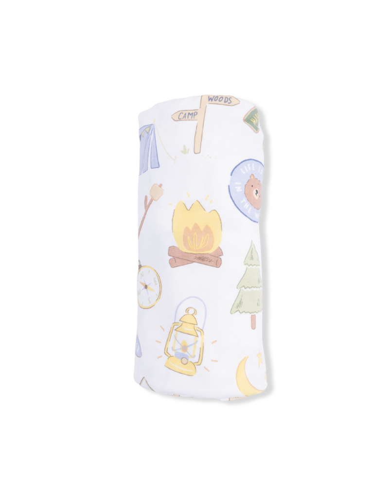 Angel Dear Camping Blue Swaddle