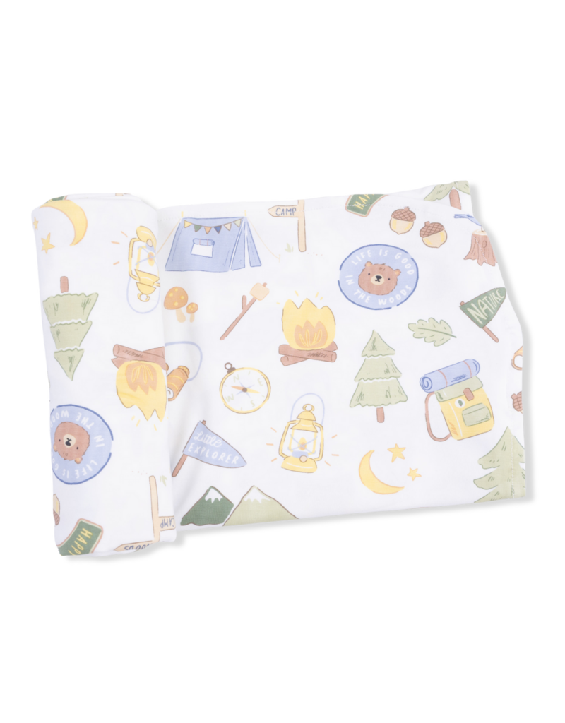 Angel Dear Camping Blue Swaddle