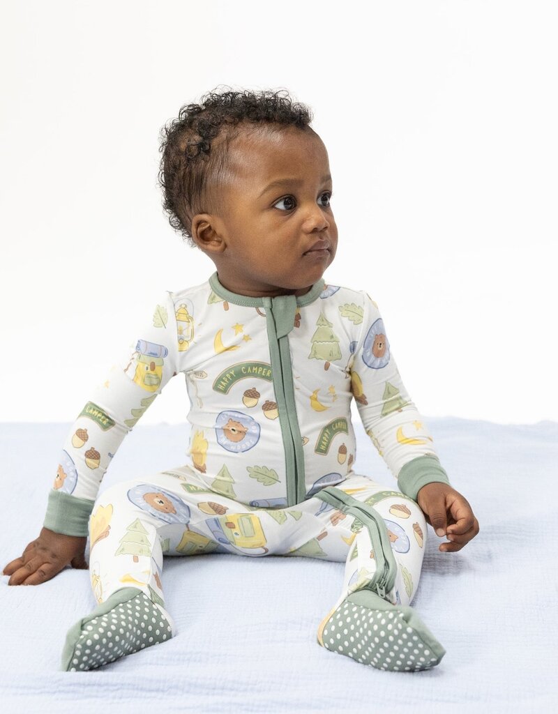 Angel Dear Camping Blue Convertible Romper