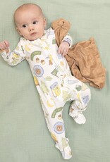 Angel Dear Camping Blue 2 Way Zipper Footie