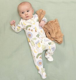 Angel Dear Camping Blue 2 Way Zipper Footie