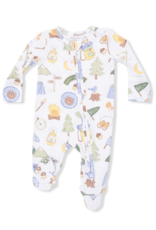 Angel Dear Camping Blue 2 Way Zipper Footie