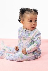 Angel Dear Hydrangeas 2 Way Ruffle Back Zipper Footie