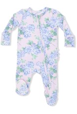 Angel Dear Hydrangeas 2 Way Ruffle Back Zipper Footie