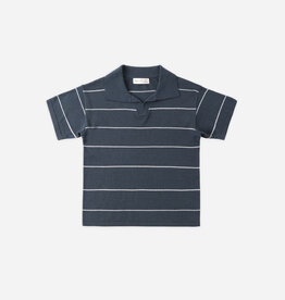 Rylee + Cru Inc. CHANDLER KNIT POLO NAVY STRIPE