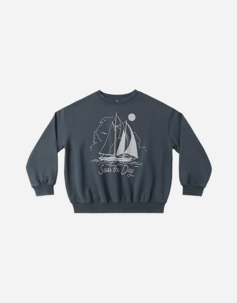 Rylee + Cru Inc. SWEATSHIRT SEAS THE DAY NAVY