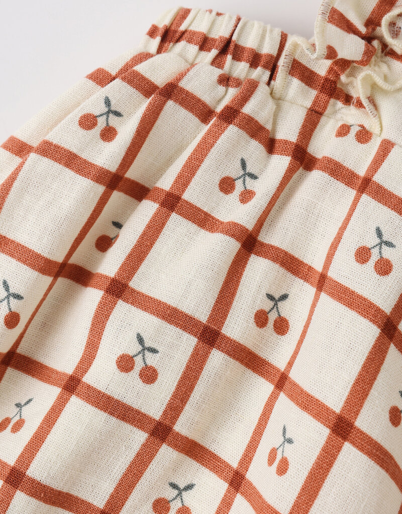 Rylee + Cru Inc. CHIARA ROMPER CHERRY CHECK