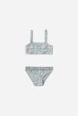Rylee + Cru Inc. ROUCHED BIKINI HYDRANGEA LIGHT-BLUE