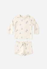 Rylee + Cru Inc. BOYS RASHGUARD SET SAIL NATURAL
